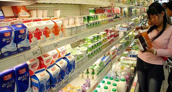 Chinese imports of dairy products rise sharply