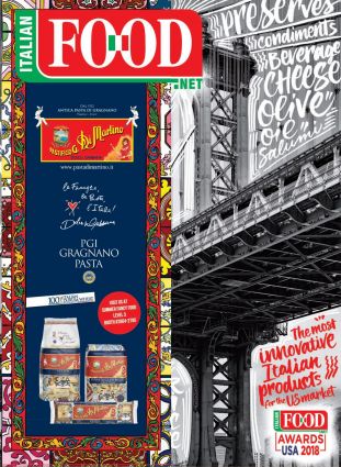 Italian Food USA Special Issue cover featuring Di Martino pasta and innovative Italian products.