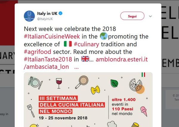 UK-Italian Cuisine Week