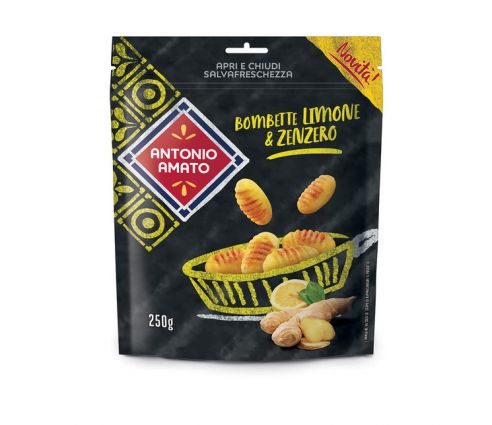 Antonio Amato Bombette Limone & Zenzero fresh pasta package. Italian pasta with lemon and ginger.