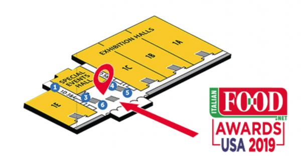 Summer Fancy Food Show 2019 map. Italian Food Awards USA location.