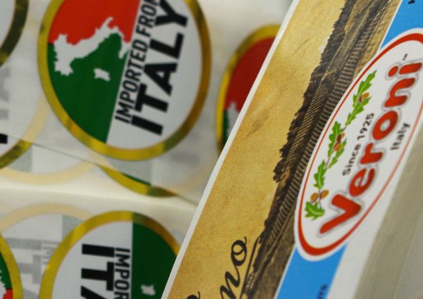 Veroni Italian Salumi. Imported from Italy labels on Veroni charcuterie products. Quality Italian food.