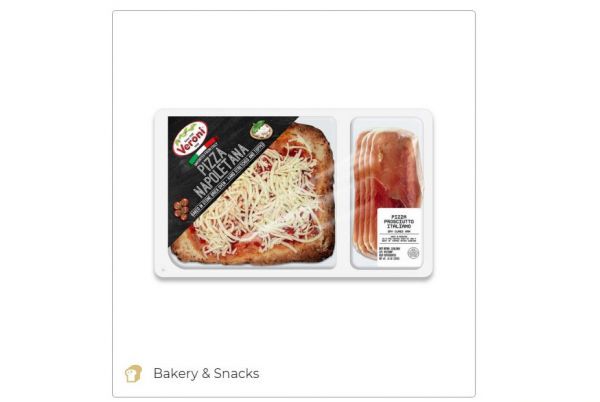 Veroni Pizza Kit: Neapolitan pizza with prosciutto. Italian food meal kit for a quick and easy dinner.