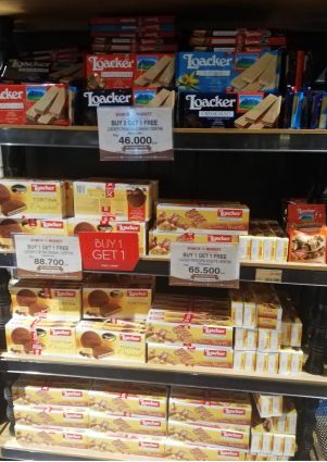 Loacker wafers & confectionery products at 99 Ranch Market in Jakarta. Buy 2 Get 1 Free deals on chocolate, vanilla, hazelnut wafers.