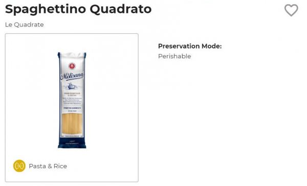 La Molisana Spaghettino Quadrato pasta. Square spaghetti in blue packaging. #CarbonaraDay pasta.