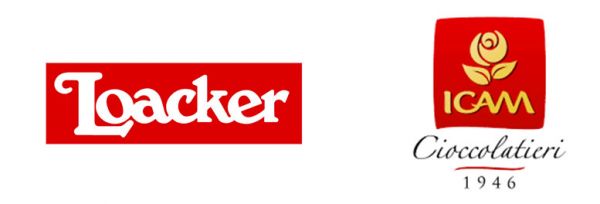 Loacker and ICAM logos. Agreement signed between Loacker and ICAM Chocolatiers.