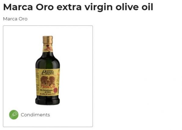 Marca Oro extra virgin olive oil
