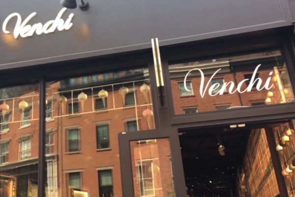 Venchi Chocolate store front on Broadway. New York chocolate shop.