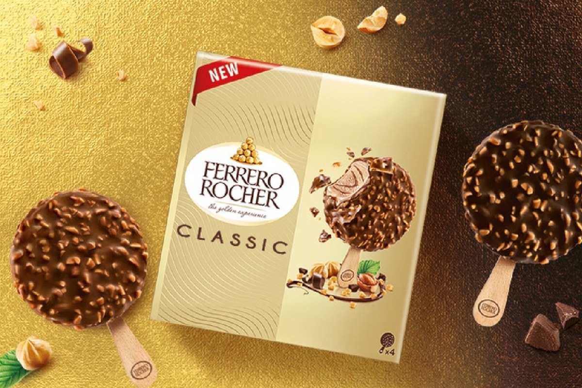 Ferrero rocher ice cream