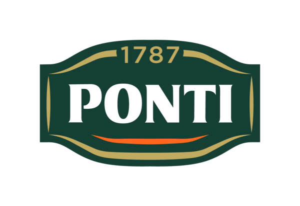 Ponti 1787 logo. Makers of BBQ sauce with balsamic vinegar of Modena and apple cider vinegar.