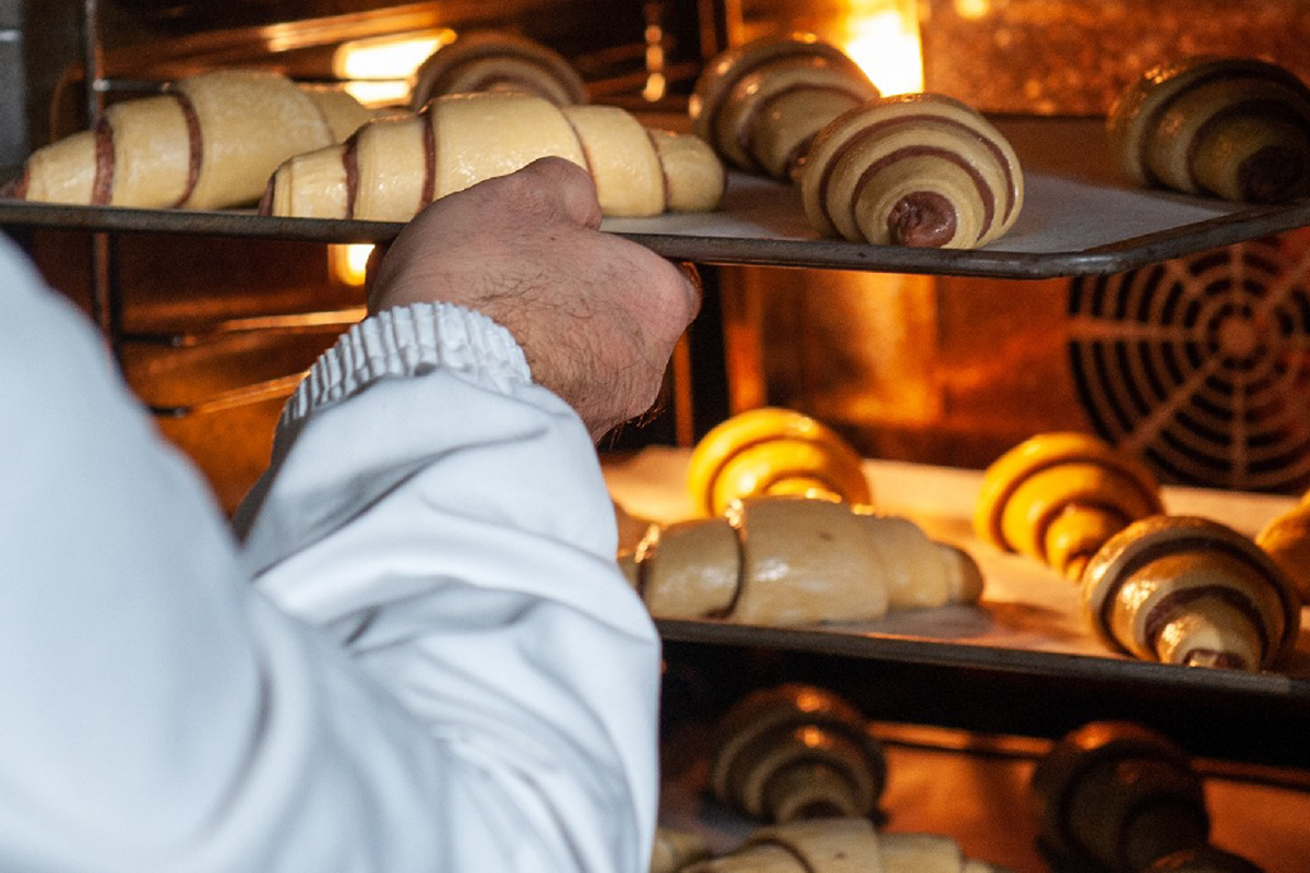 Acquaviva croissants show the quality of the Italian breakfast