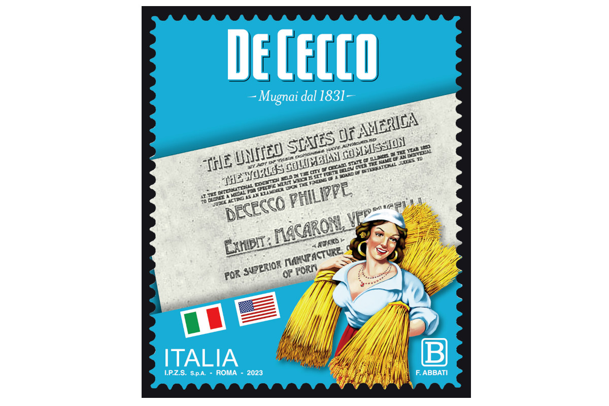 De Cecco celebrates its 130th anniversary in the US with a stamp